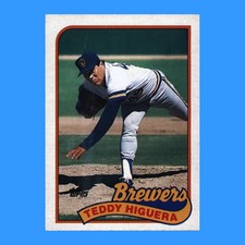 1989 Topps Baseball #595 - Teddy Higuera [Base] Milwaukee Brewers VG-EX