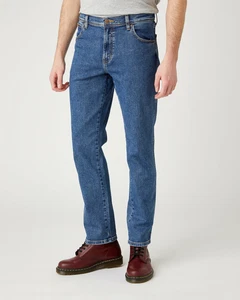 Wrangler Texas SLIM Mens Jeans - Stonewash Blue - Picture 1 of 20
