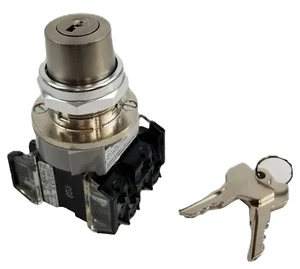 Allen-Bradley 800TC-J44B 3-Positiion Cylinder Lock Selector Switch 30mm 2NO 2NC - Picture 1 of 14