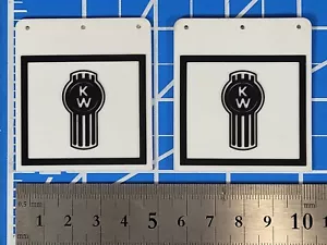 Tamiya RC Juguete 1/14 King Hauler Globeliner Mud Flap Protector Placa KW Logo Kenworth - Imagen 1 de 9
