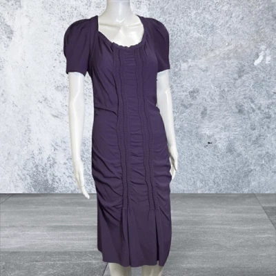 Prada Purple Short Sleeve Knee Length Dress - Image 1 of 4