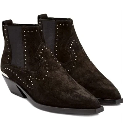 Botas Westin de gamuza negras Rag & Bone para mujer - talla 7 EE. UU. / 37 UE - venta al por menor $550 Foto 1 de 4