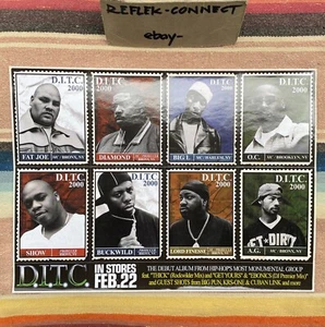 Hoja promocional de álbum de colección DITC + pegatinas de colección Pharoahe Monch AQUÍ DERECHO (2) 2000 - Imagen 1 de 2
