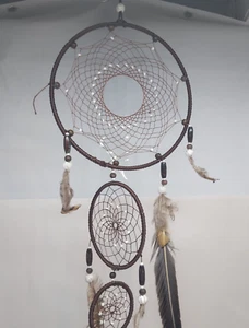 Vintage Indianer dreifach braun Traumfänger - Bild 1 von 7