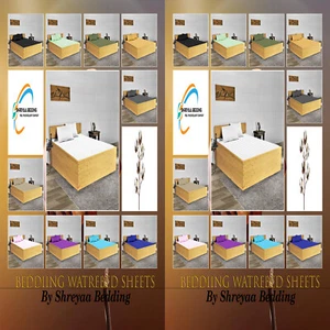 Superior 4 PCs Attached Water Bed Sheets 1000 TC Egyptian Cotton Cal-King Size - Picture 1 of 43