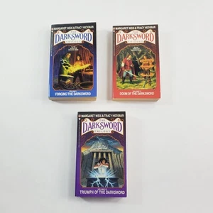 The Darksword Trilogy Volumes 1-3 Margaret Weis & Tracy Hickman 1989 Bantam PB - Picture 1 of 6
