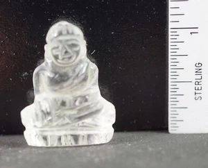 Carved QUARTZ mini BUDDHA (#16) - Suitable as a Necklace Stone - Picture 1 of 2