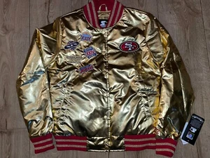 Chaqueta San Francisco 49ers Starter Dorada Mujer Talla Mediana 5X Super Bowl Champions - Imagen 1 de 10