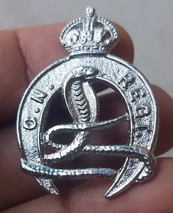 BRITISH INDIA ARMY UNIT **CHOTA NAGPUR REGIMENT** BADGE WITH ROYAL CROWN & SNAKE - Picture 1 of 2