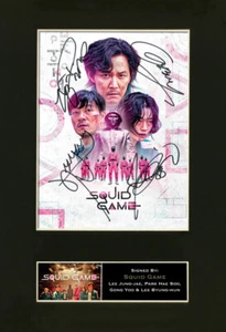 Calamar Game Cast + Autógrafo + Lee Jung-Jae Parque Mc Soo Gong Yoo Byung-Hun - Picture 1 of 1