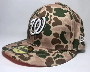 59Fifty Fitted Hat 7 1/4 MLB 2019 World Series Washington Nationals Duck Camo - Picture 1 of 12