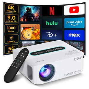 XGODY UHD 8K Projector 5G WiFi Portable Beamer Bluetooth Home Theater Video HDMI - Picture 1 of 12