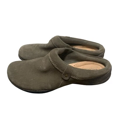 Clarks Collections Roseville Echo Suede Clog Women Size 10 Brown - Image 1 of 4
