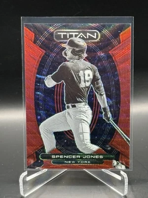 SPENCER JONES 2023 Panini Chronicles Titan Red Wave Prizms #42/199 - Image 1 of 2
