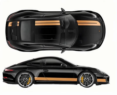 Pegatina gráfica a rayas de carreras para Porsche 718 Boxster Cayman capó techo trasero Foto 1 de 4