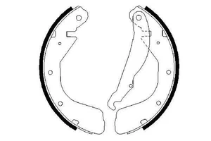 Bosch 0986487264 Brake Shoes Set Fits Chevrolet Lanos 2005-2010 9643417 - Picture 1 of 5