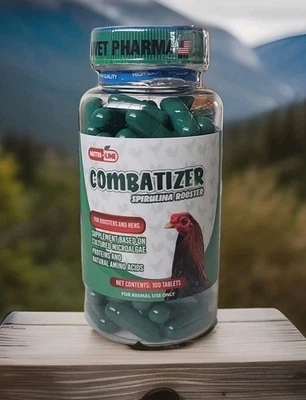 Combatiente, Suplementos de Espirulina para Gallos/Gallos 100 Cápsulas  Foto 1 de 4
