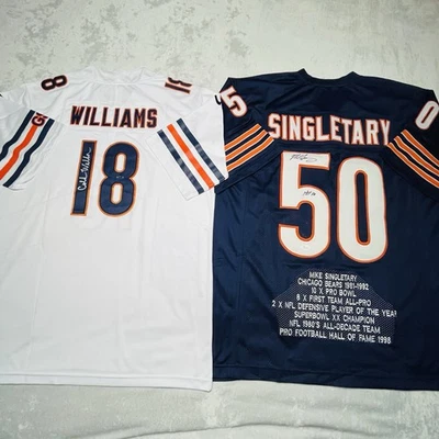 Caleb Williams signed Jersey Mike Singletary Autograph Chicago Bears JSA COA - Image 1 of 4