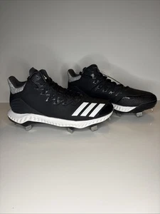 Adidas Icon Bounce Low Metal Baseball Cleats Shoes Black CG5179 Men’s New Size 7 - Picture 1 of 7