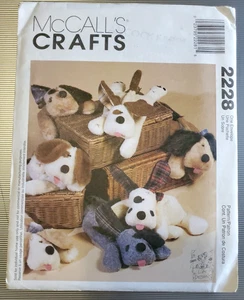 🌼Vintage (1999) McCall's Sewing Pattern 2228 Craft Stuffed Puppies *UNCUT* - Picture 1 of 6