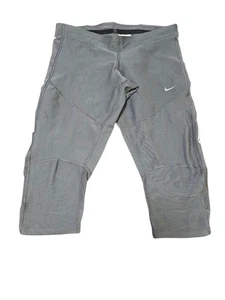 Women's NIKE Dri-Fit Running Capri Tights Poly Spandex Back Pockets Size S - Picture 1 of 7