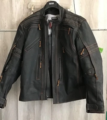 VULCAN Motorcycle Gear Leather Jacket  XL Quilted Removable Padded Inner Lining - Image 1 of 4