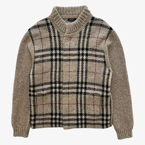 Vintage Y2K Women's Burberry Nova Check Merino Wool & Cashmere Blend Jacket, 90s - Picture 1 of 4