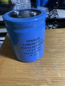 One SPRAGUE COMPULYTIC Capacitor Series 32D, POWERLYTIC series 36D, 36DX, - Picture 1 of 16