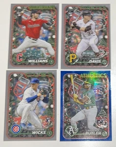2024 Topps Holiday Silver Glitter Lot Rookies RC Williams Davis Wicks Butler - Picture 1 of 1
