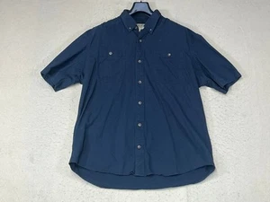 Duluth Trading Co Free Swingin Shirt Short Sleeve  Button Up Blue Men's Size XL - Picture 1 of 7