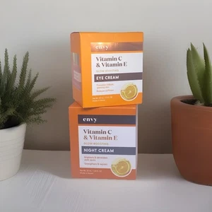 2 X Crema de ojos Envy Vitamin C & E que aumenta el brillo 1,0 fl. Crema de noche y oz 1,69 fl - Imagen 1 de 4
