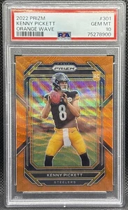 🔥💎🔥 2022 Panini Prizm Kenny Pickett RC 301 Orange Wave /60 PSA 10 🔥💎🔥 - Bild 1 von 3