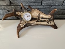 Damhirschschaufel, Handgravierte  Abwurfstange Uhr Damhirsch NEU 158987
