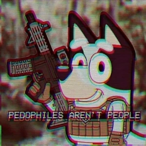 Bluey, Pedophiles Aren't People Vinyl 3" Die Cut Sticker - Picture 1 of 1