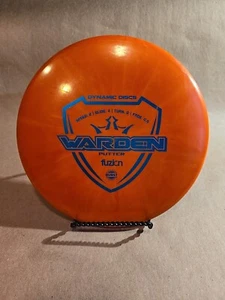 Used Dynamic Discs Fuzion Burst Warden 173g Red/orange W/ Blue Stamp - Picture 1 of 4