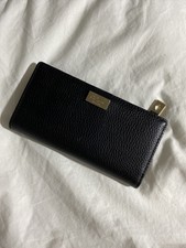 kate spade black leather Bifold Wallet