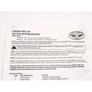 * Victory Vegas/Kingpin X-Bow Exhaust Kit ( Black ) Part Number - 2878160-266 - Picture 1 of 8