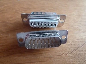 Confezione 2 Spine Connettore D 25 Vie Sub Miniatura Montaggio Pannello - Foto 1 di 5