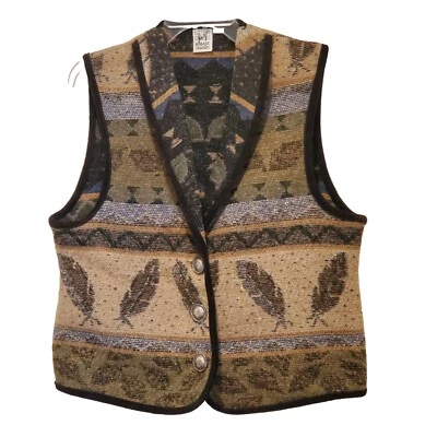 Nomadic Traders Acrylic Wool Blend Vest Women's Size Large Southwestern VGUC  - Image 1 of 4