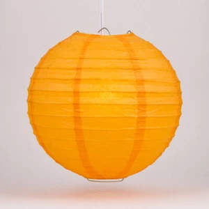 Linterna de papel redondo naranja de 16" (paquete de 10) - Imagen 1 de 3