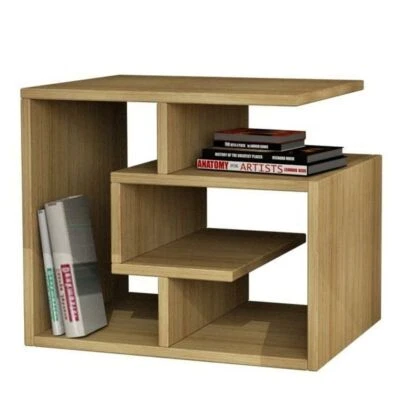 Libreria Tavolino Laterale Divano Design Moderno 4 Ripiani 45x40x54 Casa Quercia - Immagine 1 di 4
