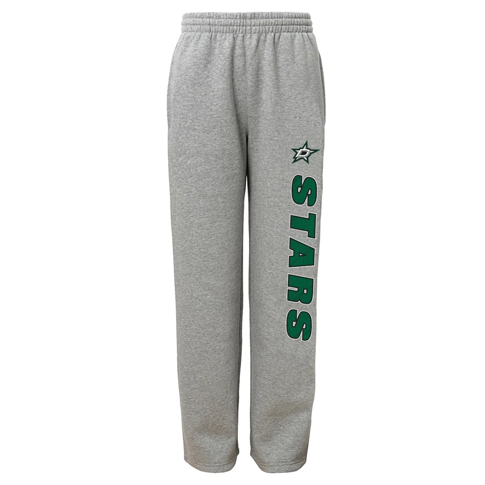 Outerstuff Dallas Stars NHL Boys Kids (4-7) Post Game Fleece Pant, Grey - Image 1 of 1