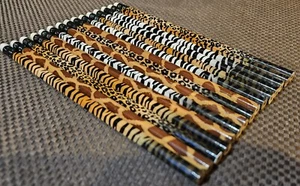 Lot Of 15 Tiger Zebra Cheetah Animal Stripes Wood Pencils. Unsharpened - Picture 1 of 3