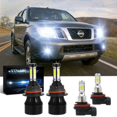 For Nissan Frontier 2005-2018 4X High/Low Beam LED Headlight Fog Light Bulbs Kit - Image 1 of 4
