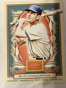 2013 Panini golden age Baseball card Mel Ott - Picture 1 of 2