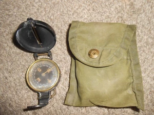 WW2 1940s US Army Corps Of Engineers Field Compass w Pouch Superior Magneto Corp - Picture 1 of 9