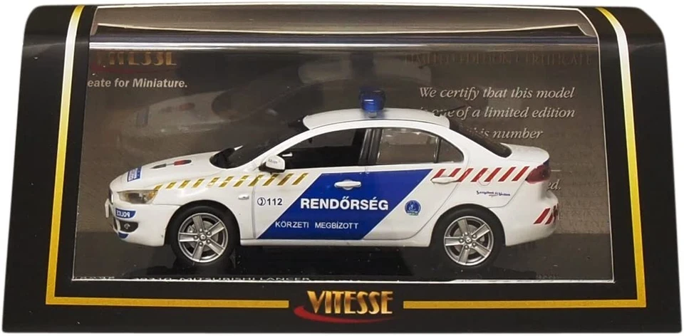 MITSUBISHI LANCER EVO 10 POLIZIA UNGHERIA VELOCITÀ 29310 1/43 - Immagine 1 di 1