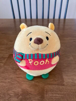 Disney Winnie The Pooh Ty Brand Plush Round Christmas 5" - Image 1 of 4