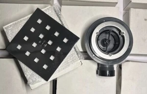 Grated Shower Tray Waste 90mm Polished Chrome GSTW90-PC Black Chrome NEW - Picture 1 of 6