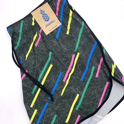 Pantalones Cortos de Correr Chubbies Para Hombre The Winning Streaks Grandes Multicolor 5.5" Nuevos con Etiquetas Foto 1 de 4